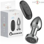 INTENSE - távirányítós fém anális vibrátor 10 rezgési móddal