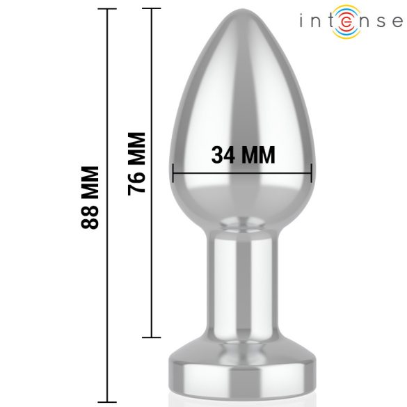 INTENSE - távirányítós fém anális vibrátor 10 rezgési móddal