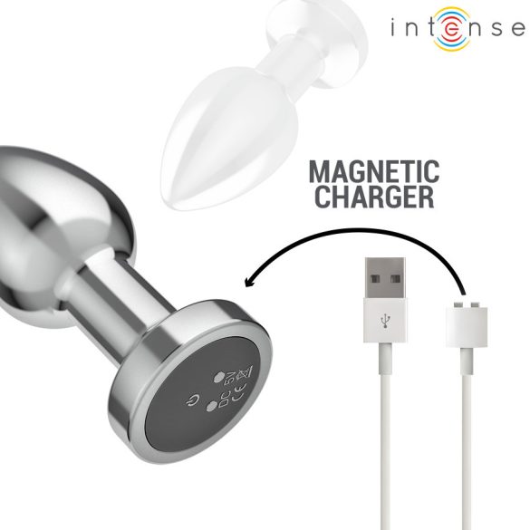 INTENSE - távirányítós fém anális vibrátor 10 rezgési móddal