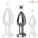 INTENSE - távirányítós fém anális vibrátor 10 rezgési móddal