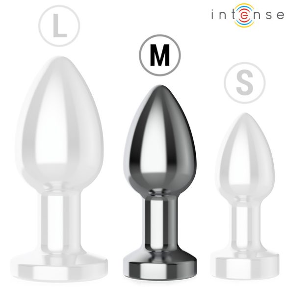INTENSE - távirányítós fém anális vibrátor 10 rezgési móddal