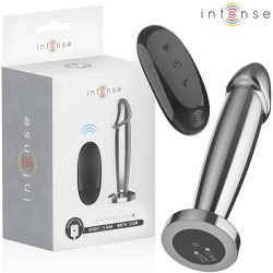   INTENSE – fém anál plug 10 vibrációval távirányítóval