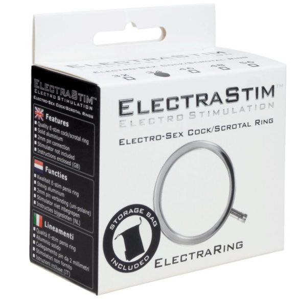 ELECTRASTIM - fém péniszgyűrű, 32 mm, prémium izgatásra
