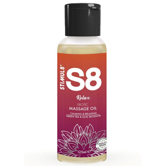 STIMUL8 – zöld tea masszázsolaj 125 ml, prémium relaxációhoz