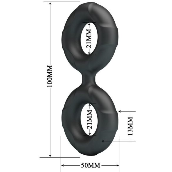 CRAZY BULL - dupla szilikon péniszgyűrű mod. 19