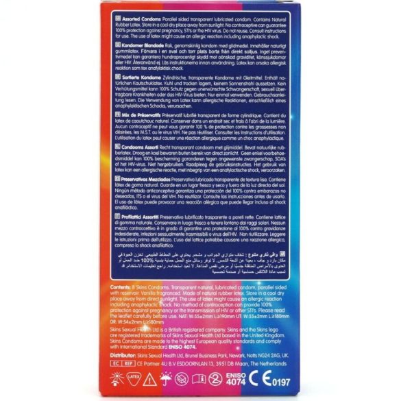 SKINS - válogatott prémium óvszer csomag 8 db