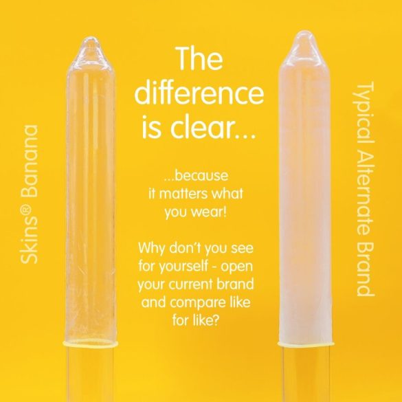 SKINS – prémium banán ízű óvszer csomag (8 db)