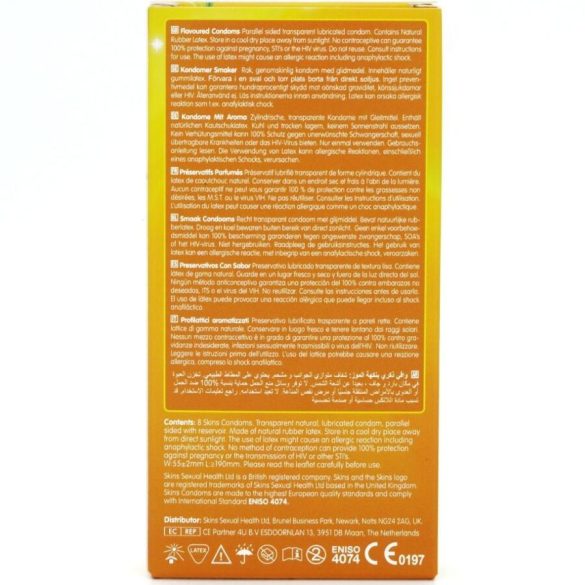 SKINS – prémium banán ízű óvszer csomag (8 db)