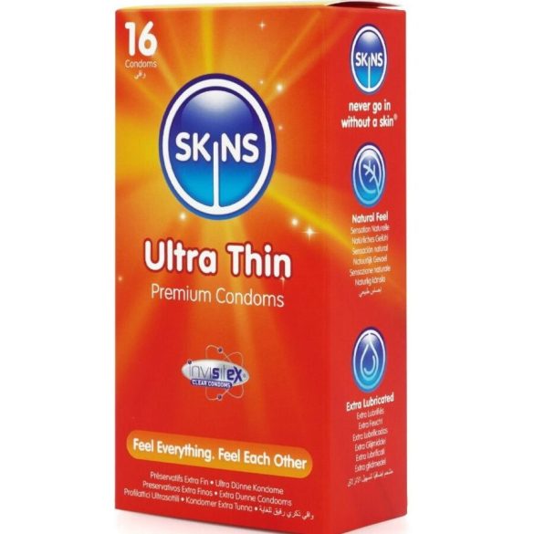 SKINS – ultra vékony prémium óvszerek, 16 db-os csomag