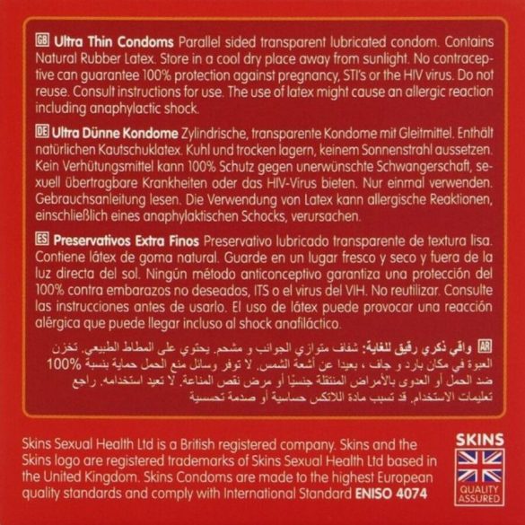 SKINS – ultravékony prémium óvszer csomag 4 db