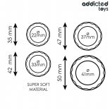 ADDICTED TOYS – textúrázott péniszgyűrű szett 4 méretben