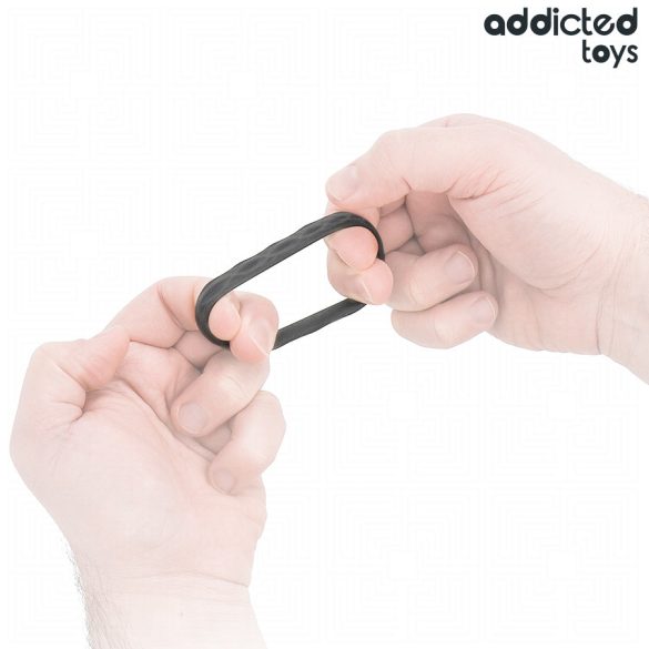 ADDICTED TOYS – textúrázott péniszgyűrű szett 4 méretben