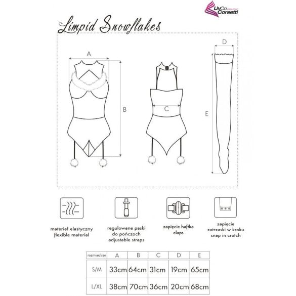 LIVCO CORSETTI FASHION – érzéki testharisnya karácsonyi kiegészítővel