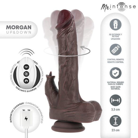 MR INTENSE – valósághű pénisz vibrátor távirányítóval 23 cm