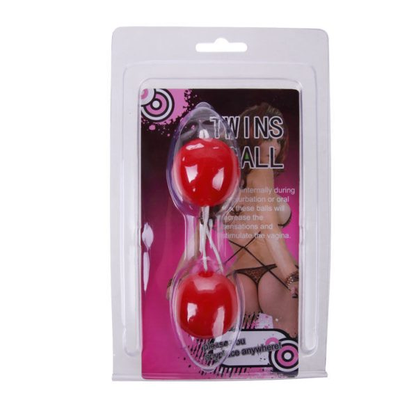BAILE - PINK Twins Balls – intim gyöngyök pasi és női igényekhez