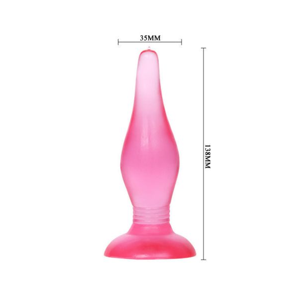 BAILE - lilás, puha tapintású anál plug 14,2 cm
